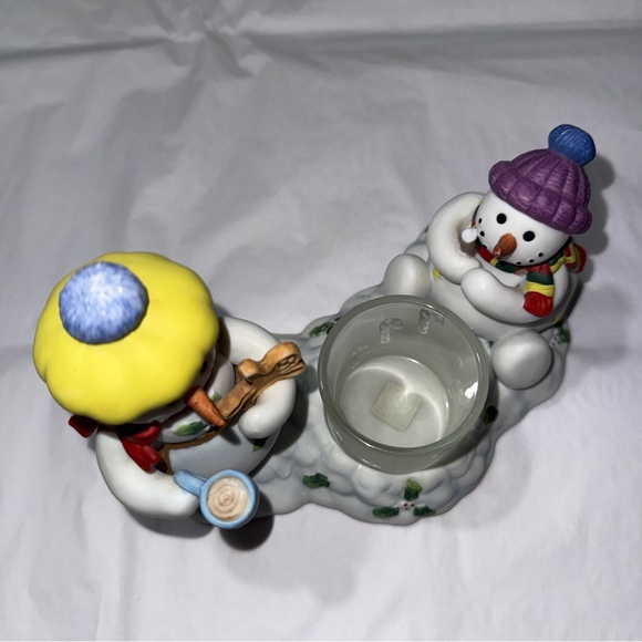 PartyLite Snowman Candle Holder with Red‎ and Green Accents - Picture 2 of 12